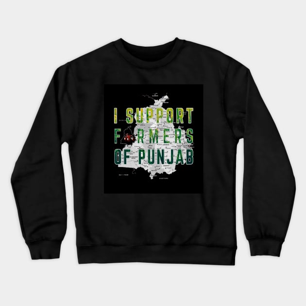 Support farmers Crewneck Sweatshirt by SAN ART STUDIO 